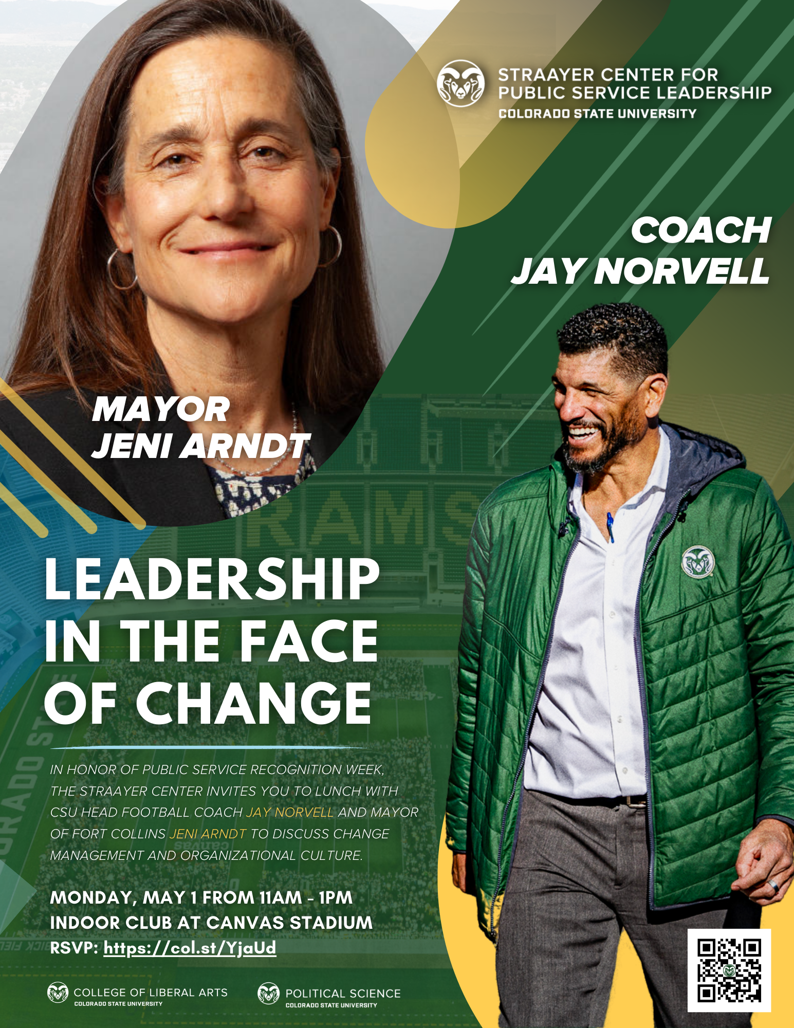 Leadership in the Face of Change: Lunch with Coach Norvell and Mayor Arndt