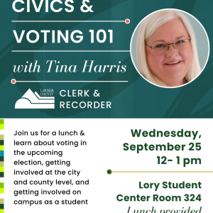 Civics and Voting 101 with Larimer County Clerk and Recorder, Tina Harris